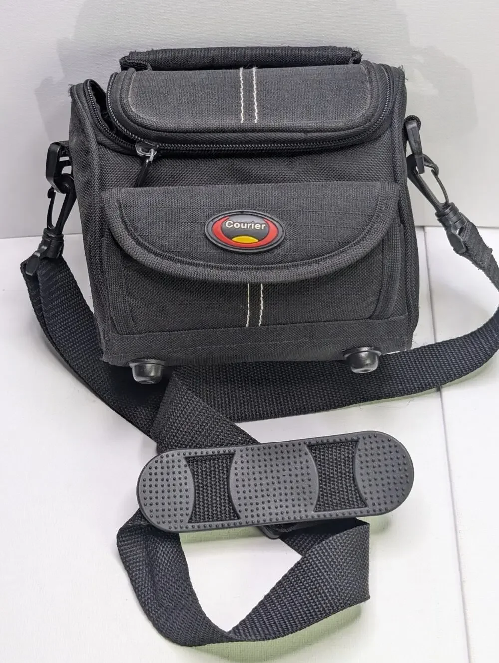 Courier Camera Bag Padded Shoulder Case BlackAdjustable Divider Strap Compact